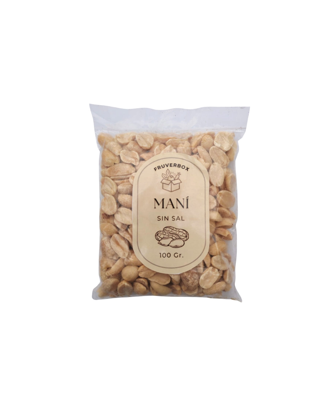 Maní Sin Sal Bolsa  100 Gr.